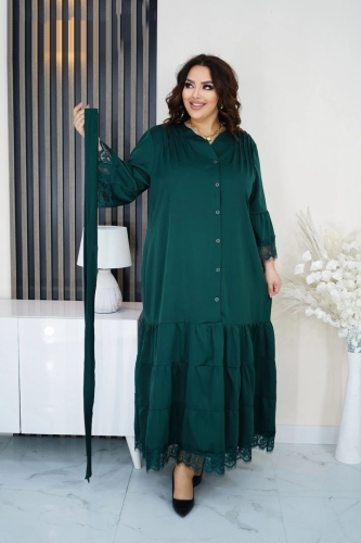 Платье "Рагнетта", зеленый (Киргизия, разные фабрики) — размеры 70
