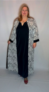 Платье "Антонина" бело-черный