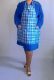 Фартук клетка /голубой (Smart-Woman, Россия) — размеры 3XL, 5 XL