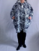 Пончо-дождевик графика штрихи (Smart-Woman, Россия) — размеры универсальный