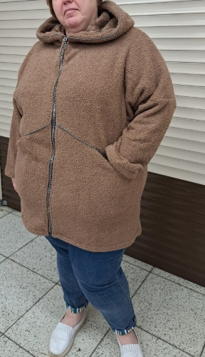 Куртка "Тедди"  кэмел (Киргизия, разные фабрики) — размеры 70
