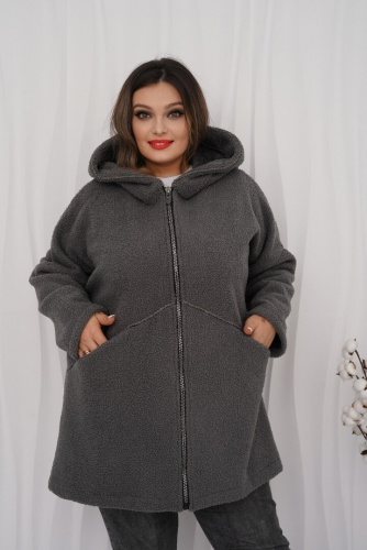 Куртка "Тедди" серый (Киргизия, разные фабрики) — размеры 64, 70